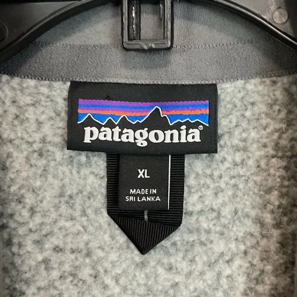 Patagonia Better Sweater Vest Mens Sz XL Front Zip Logo Fleece Gray New